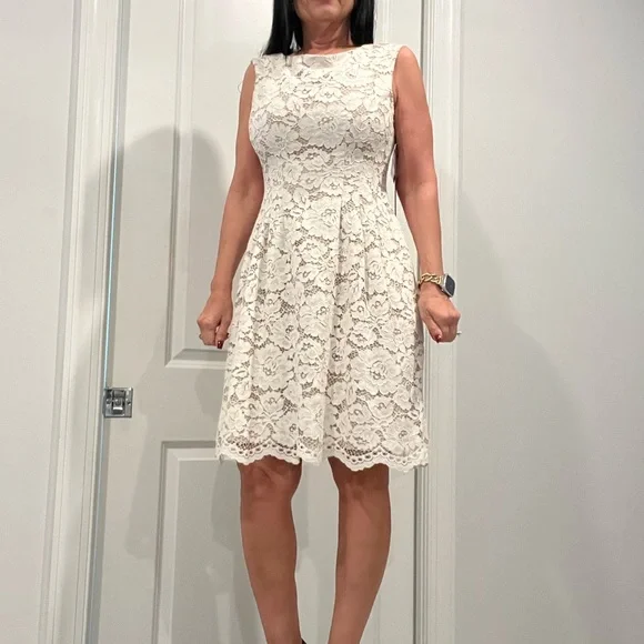 Sheer Floral Lace Dress